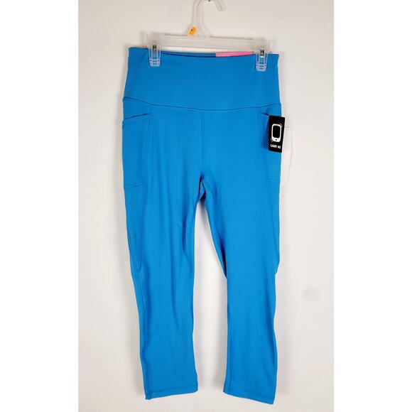Gottex Pants - New X By Gottex Womens Blue Slimming High Waisted Capri Leggings Size Small